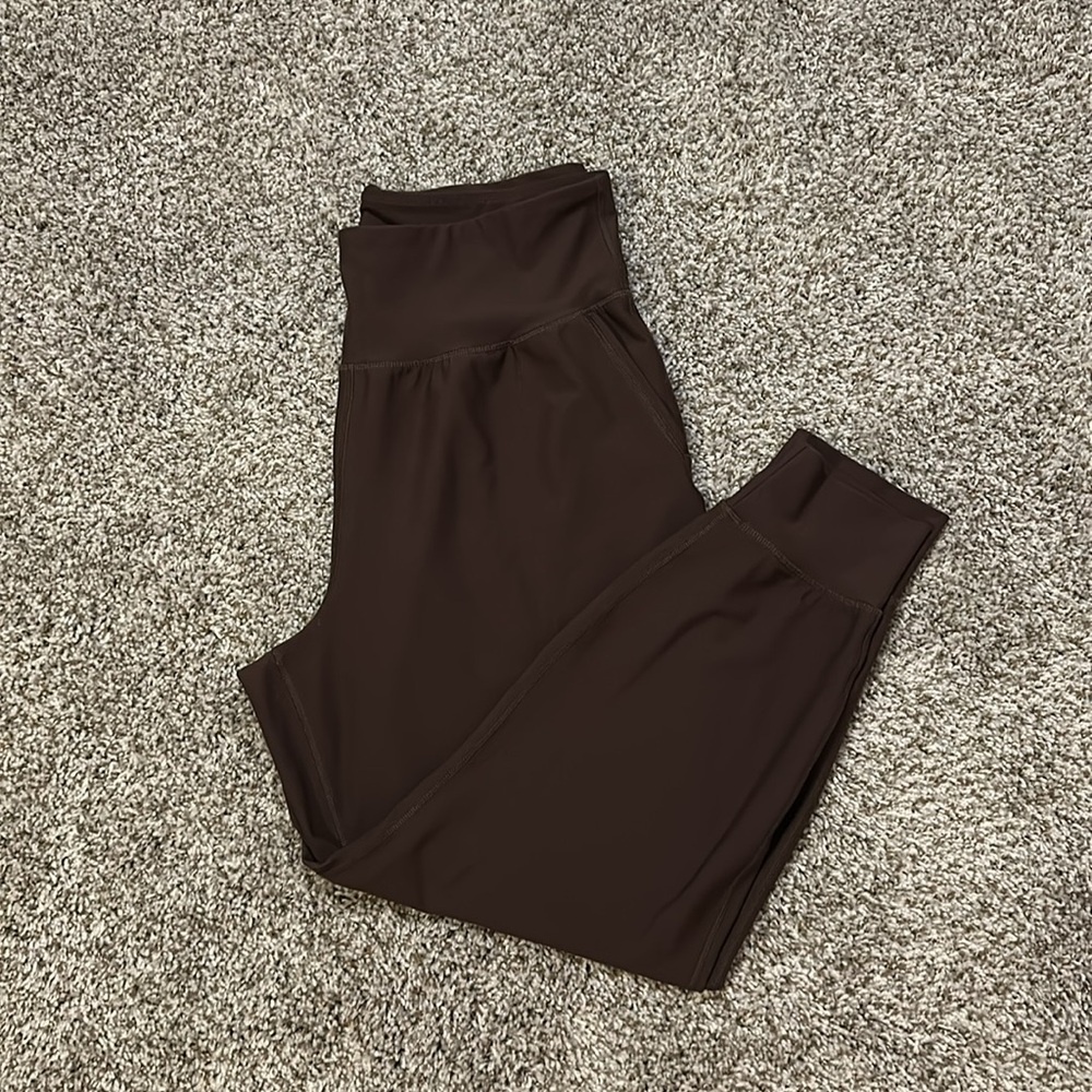 Old Navy Dark Brown High-Waist Track Joggers